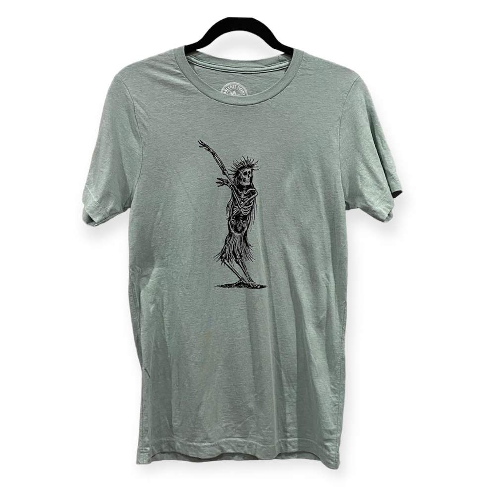 Ballast Point Womens Hula Skeleton T-Shirt Unisex Green Small